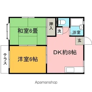 ユタカハイツ【1階】の間取り